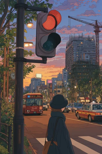 Nostalgic Hand-Drawn Anime style reference image — Studio Ghibli aesthetic