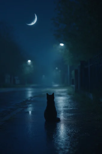 Celestial Nocturnal Solitude style reference image — atmospheric cinematic lighting