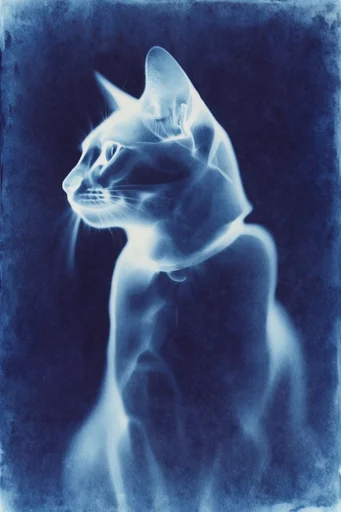 Ethereal Spectral Noir style reference image — bioluminescent halo