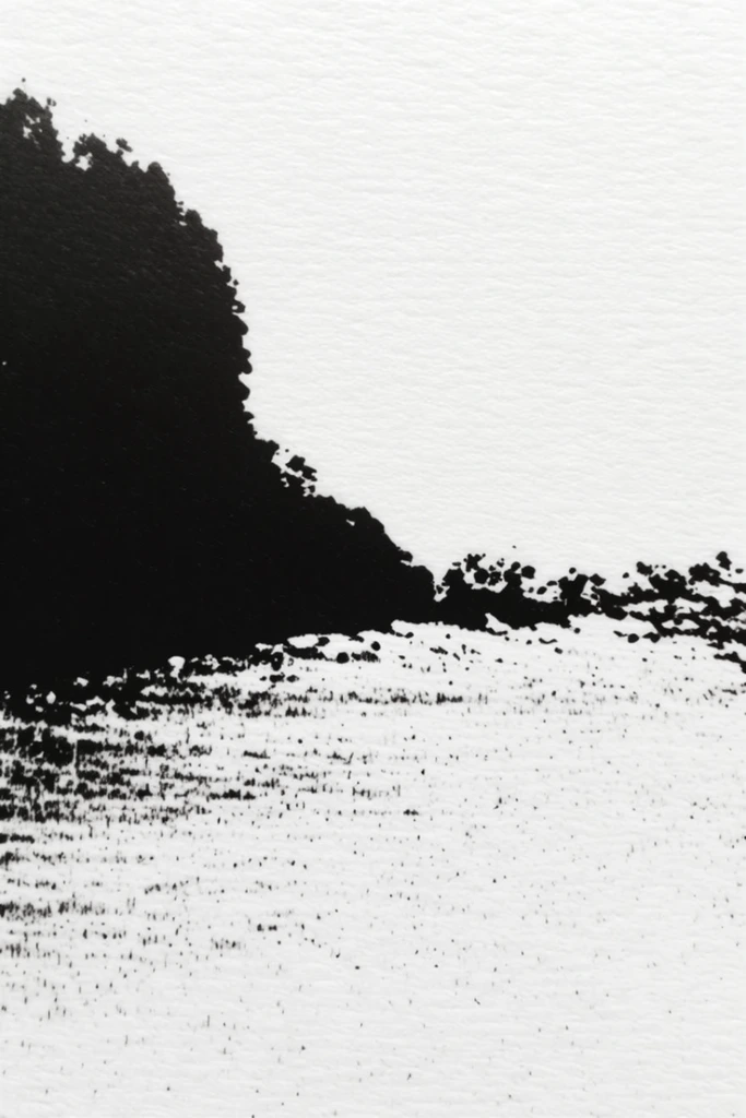 Monochrome Stipple Noir style AI image example 2