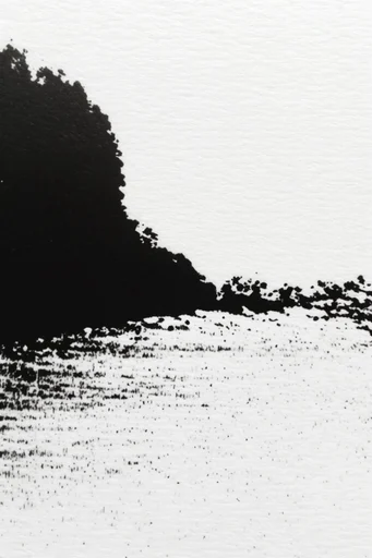 Monochrome Stipple Noir style reference image — stipple and grain texture