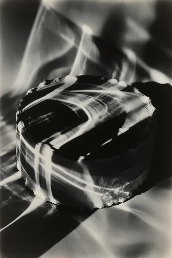Avant-Garde Noir Photogram style reference image — experimental darkroom technique