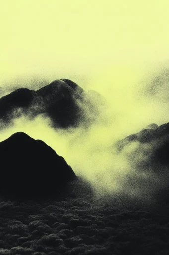 Ethereal Grain Noir style reference image — heavy film grain