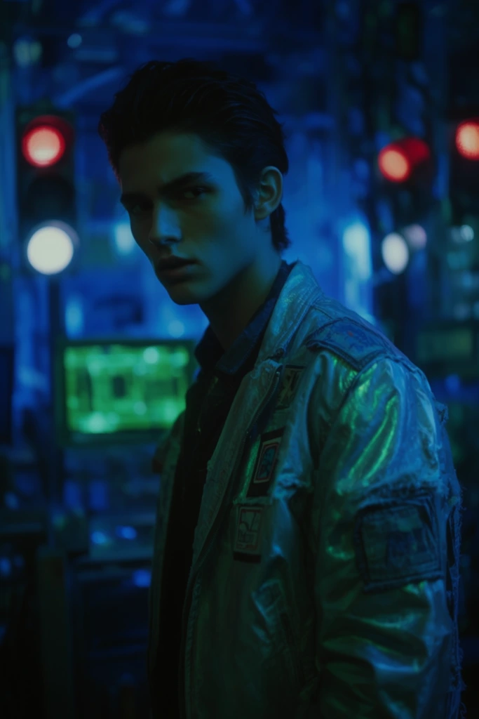 Cinematic Cyber Noir style AI image example 1