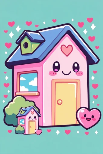 Neon Pastel Kawaii Core style AI image example 4