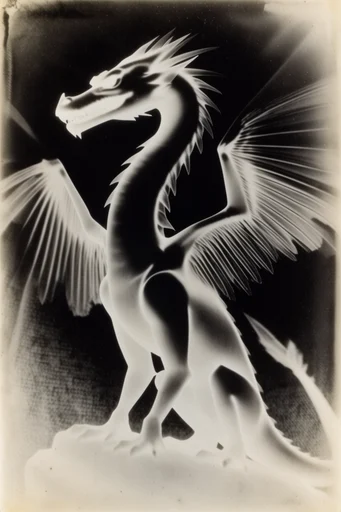Avant-Garde Darkroom Surrealism style reference image — solarized rayograph