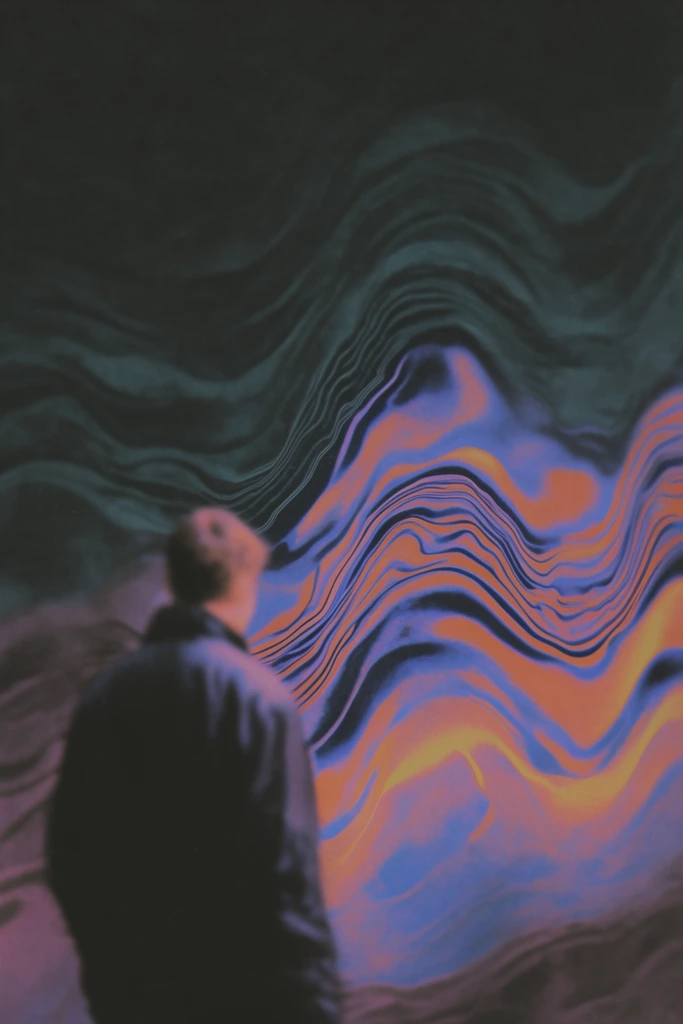 Thermal Acid Glitch style AI image example 1