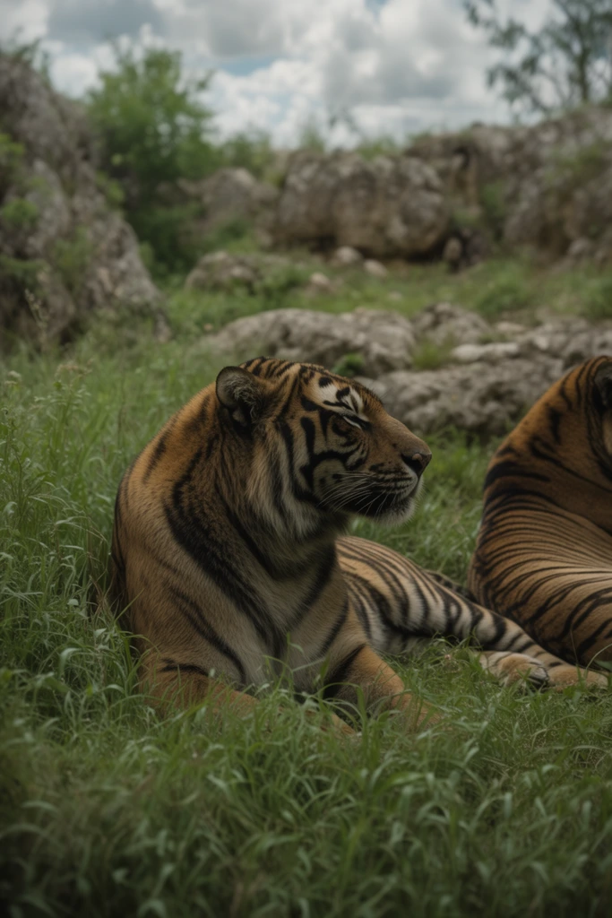 Intimate Primal Wildlife style AI image example 2