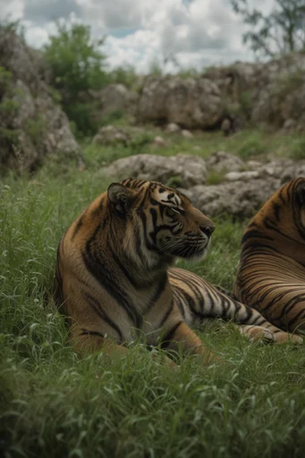 Intimate Primal Wildlife style AI image example 2
