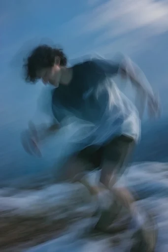 Ethereal Blue Motion moodboard — generate AI images in this style