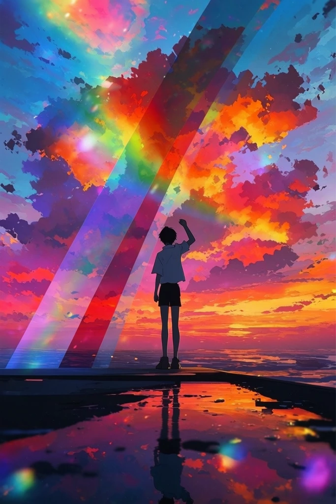 Prismatic Anime Apocalypse style AI image example 1