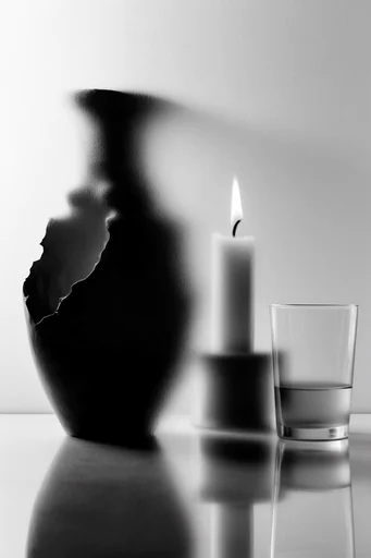 Ethereal Monochrome Motion style reference image — intentional motion blur