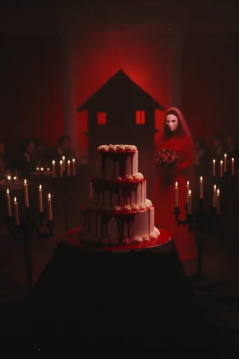 Crimson Nocturnal Void style reference image — liminal gothic horror