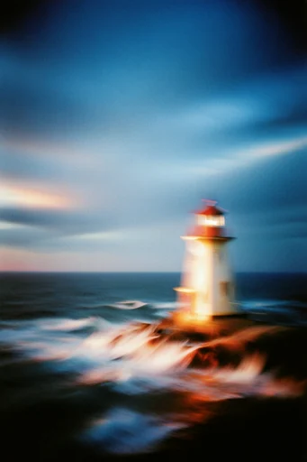 Nocturnal Kinetic Nostalgia style reference image — intentional camera movement