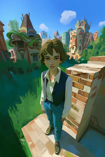Vibrant Whimsical Painterly moodboard — generate AI images in this style