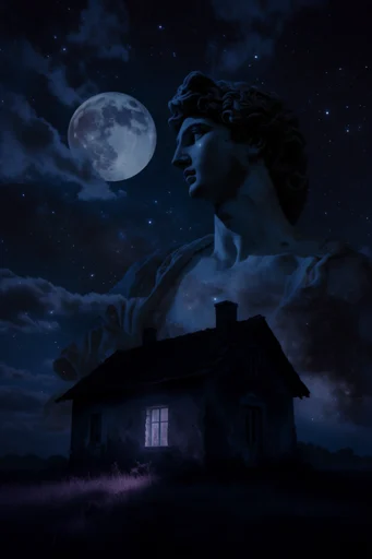 Celestial Surrealist Chiaroscuro style reference image — cloud texture