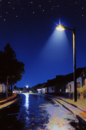 Luminous Retro Surrealism style reference image — analog film grain