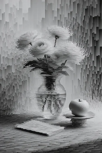 Corrupted Digital Gothic style reference image — glitch art