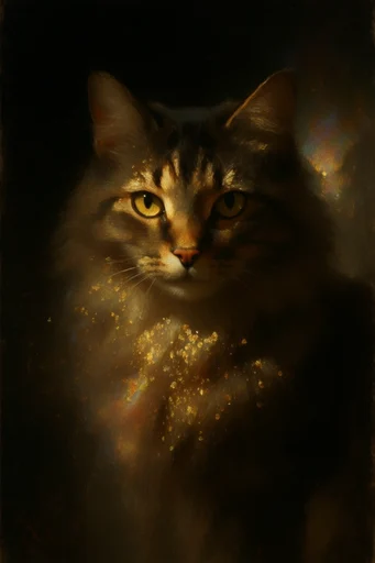 Luminous Chiaroscuro Etherealism style reference image — iridescent caustics