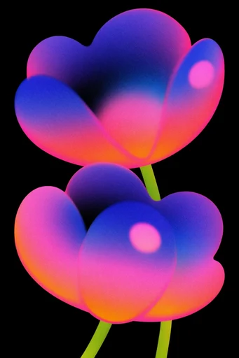 Luminous Analog Flux style reference image — thermographic color palette