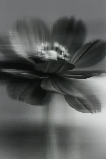 Spectral Kinetic Monochrome style reference image — minimalist composition