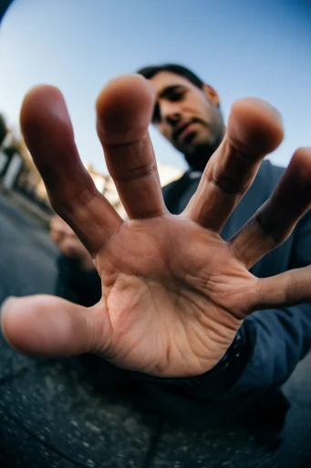 Dynamic Fisheye Action style reference image — extreme low-angle