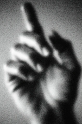 Stippled Noir Grain style reference image — monochrome noir