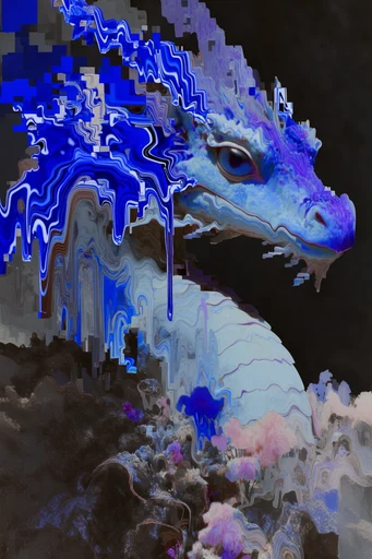 Digital Glitch Surrealism style reference image — datamoshing