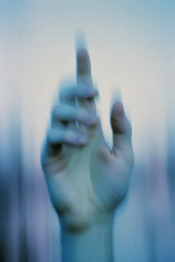 Atmospheric Liminal Melancholia style reference image — heavy film grain