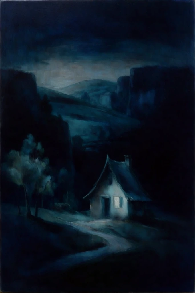 Nocturnal Impasto Abyss style AI image example 2