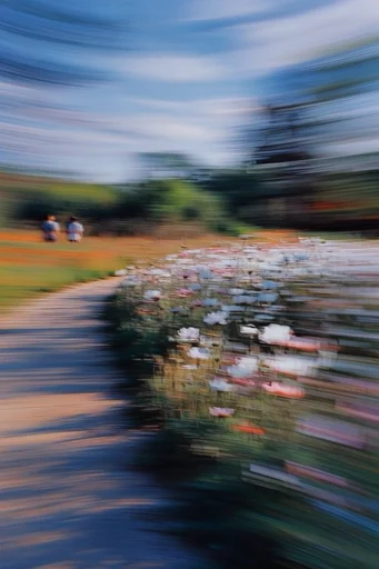 Kinetic Luminous Blur style reference image — dynamic light streaks