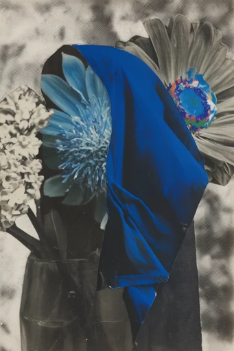 Graphic Monochrome Collage style reference image — paper cutout aesthetic