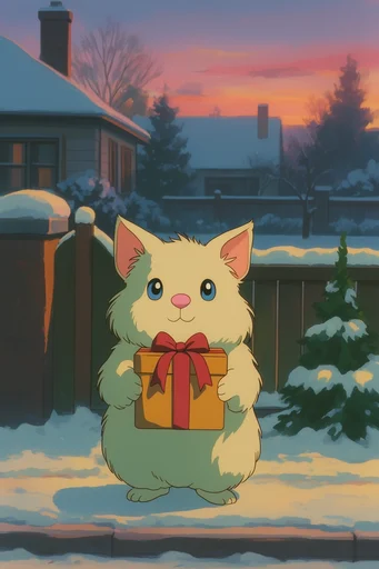 Nostalgic Cel Animation style AI image example 3