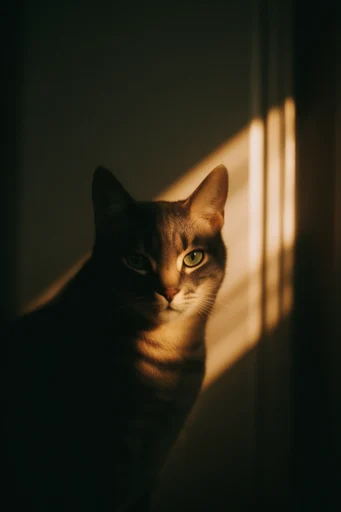 Cinematic Golden Chiaroscuro style reference image — dramatic shadow play