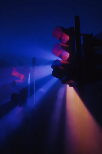 Ethereal Neon Twilight style reference image — saturated light refraction