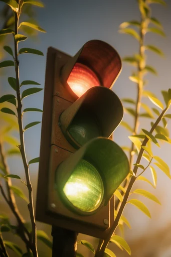 Luminous Amber Botanical style reference image — amber and terracotta palette