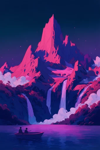 Nocturnal Pastel Anime style reference image — clean anime line art