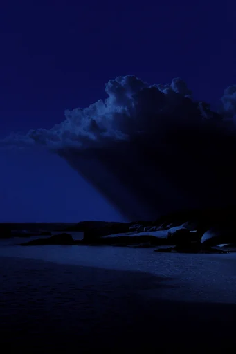 Nocturnal Ultramarine Minimalism style reference image — nocturnal liminality
