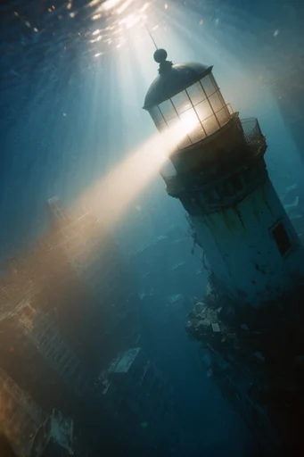 Submerged Cinematic Surrealism style reference image — teal and slate palette