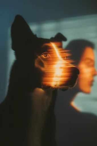 Atmospheric Cinematic Noir style reference image — soft glow projection