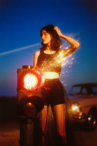 Nocturnal Amber Surrealism style reference image — nostalgic atmosphere