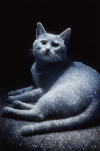 Luminous Cosmic Pointillism style reference image — high-contrast digital art