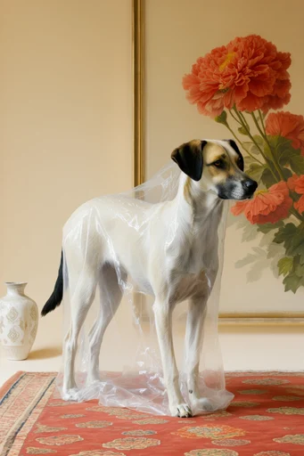 Synthetic Organic Minimalism style reference image — glossy reflective surfaces