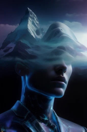 Nocturnal Cybernetic Chiaroscuro style reference image — nocturnal mood