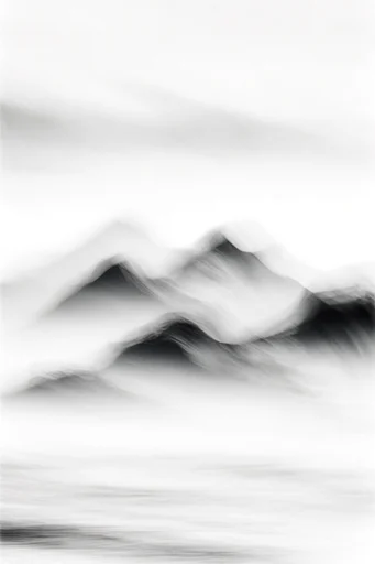Kinetic Monochrome Minimalism style reference image — intentional camera movement