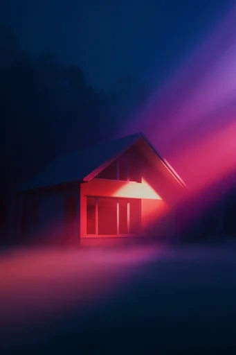 Ethereal Neon Twilight style reference image — prismatic color gradients