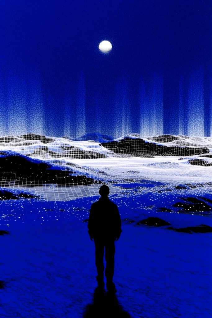Cobalt Digital Noir style AI image example 2