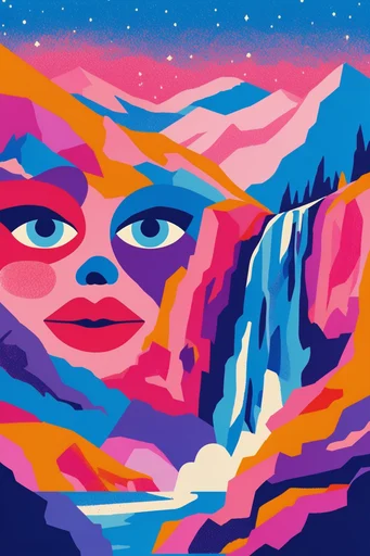 Vibrant Neo-Cubist Vectorism style reference image — neo-cubist vector illustration