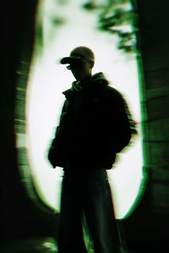 Spectral Sage Silhouette style reference image — backlit silhouette
