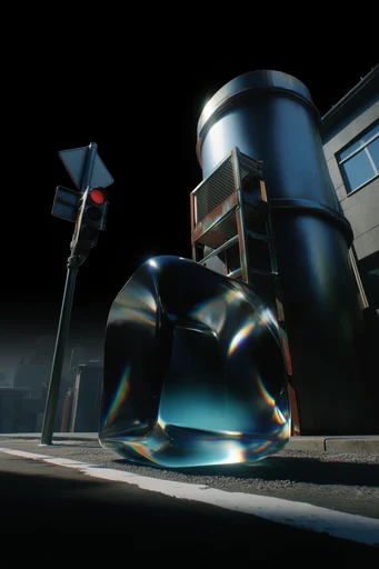 Prismatic Void Luminism style reference image — chromatic dispersion